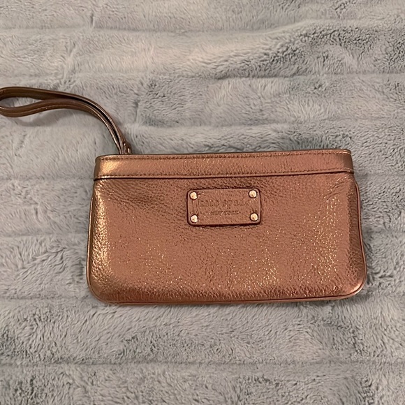 Kate Spade - Metallic Bronze Wristlet/Clutch - Picture 1 of 8